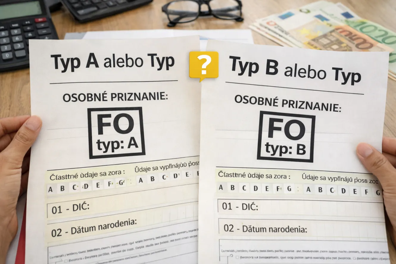 Daňové priznanie 2026: Typ A alebo Typ B za rok 2025